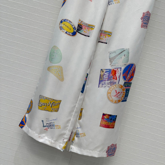 LV PRINTED SILK PANTS 268218