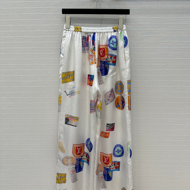 LV PRINTED SILK PANTS 268218