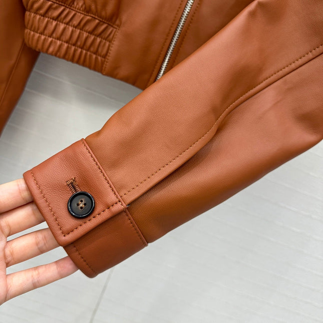 MIUMIU CROPPED LEATHER JACKET 276124