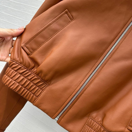 MIUMIU CROPPED LEATHER JACKET 276124