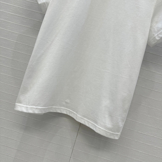 ALAIA ROUND-NECK T-SHIRT WITH EMBROIDERED LOGO 276076