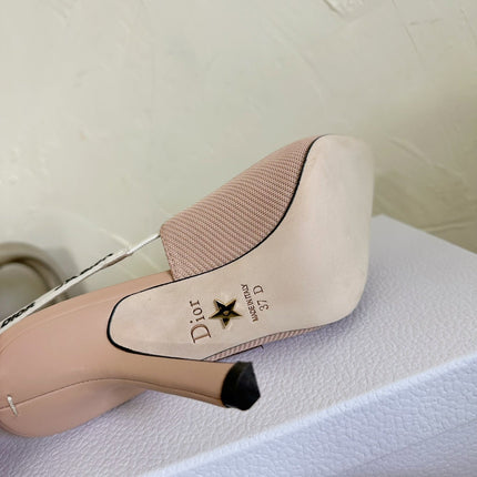 J'ADIOR SLINGBACK PUMP NUDE PINK TECHNICAL FABRIC 10 CM