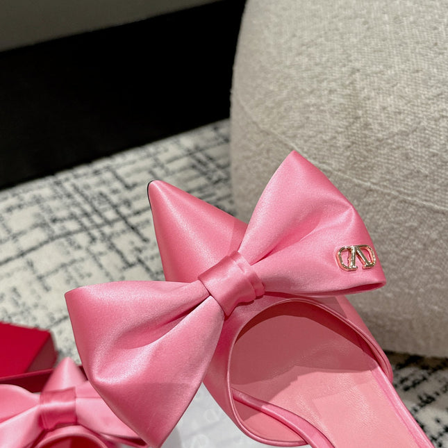 HIGH MULE IN ROUGH PINK SILK