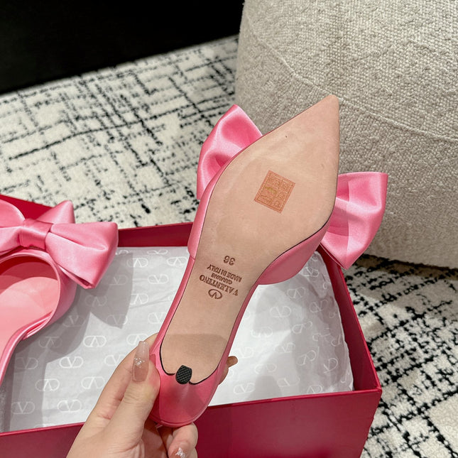 HIGH MULE IN ROUGH PINK SILK