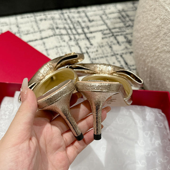 HIGH MULE IN LIGHT GOLD LAMBSKIN