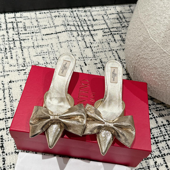 HIGH MULE IN LIGHT GOLD LAMBSKIN