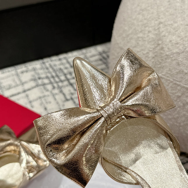 HIGH MULE IN LIGHT GOLD LAMBSKIN
