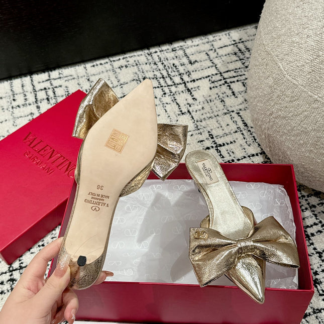 HIGH MULE IN LIGHT GOLD LAMBSKIN