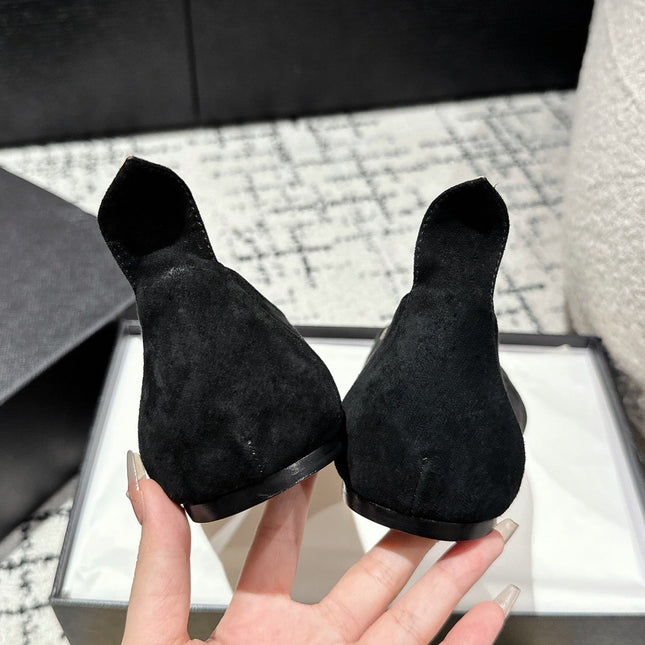 ALAIA PUMP 1 CM IN BLACK SUEDE MIX BLACK CALFSKIN