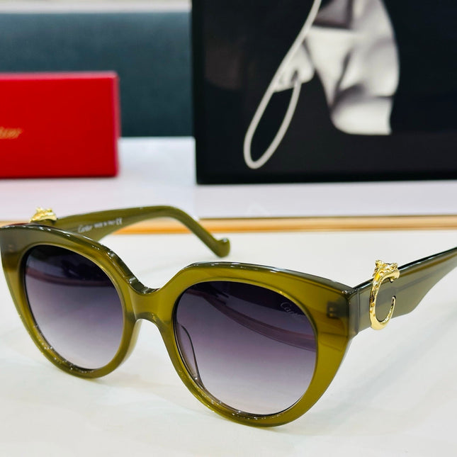 PANTHÈRE ROUND FRAME SUNGLASSES 578201 IN ACETATE