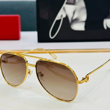 C DE AVIATOR FRAME SUNGLASSES CT0110S IN METAL