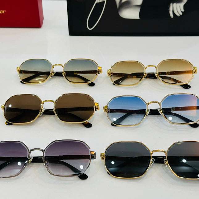 PREMIÈRE GEOMETRIC FRAME SUNGLASSES CT0492S IN METAL
