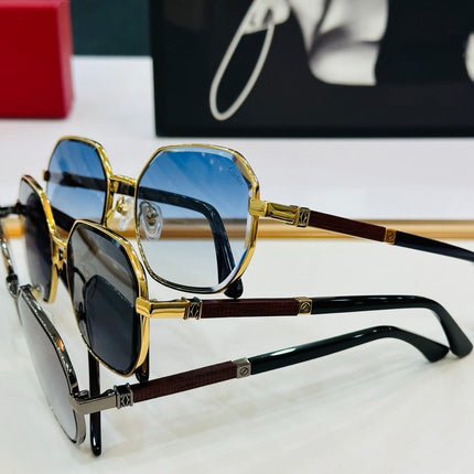 PREMIÈRE GEOMETRIC FRAME SUNGLASSES CT0492S IN METAL