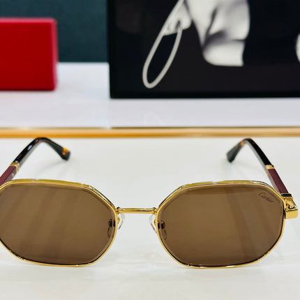 PREMIÈRE GEOMETRIC FRAME SUNGLASSES CT0492S IN METAL