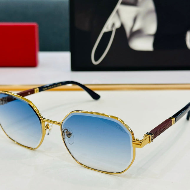 PREMIÈRE GEOMETRIC FRAME SUNGLASSES CT0492S IN METAL