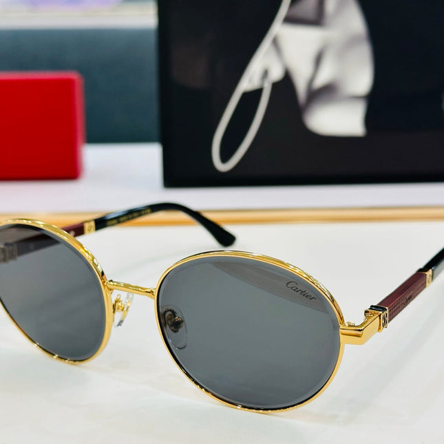PREMIÈRE ROUND FRAME SUNGLASSES CT0490S IN METAL