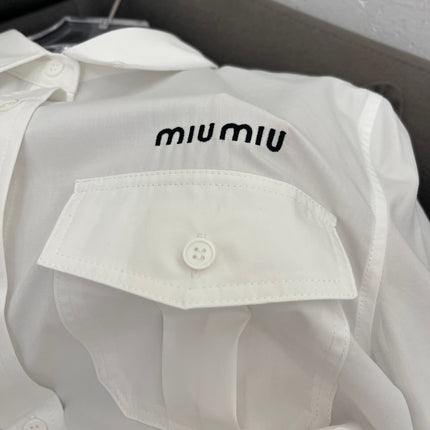 MIUMIU SHIRT AND SKIRT SET STYLE 28