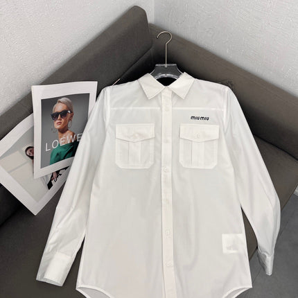 MIUMIU SHIRT AND SKIRT SET STYLE 28