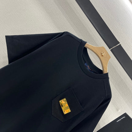 LV 25S T-SHIRT COTTON METALLIC LOGO 264989
