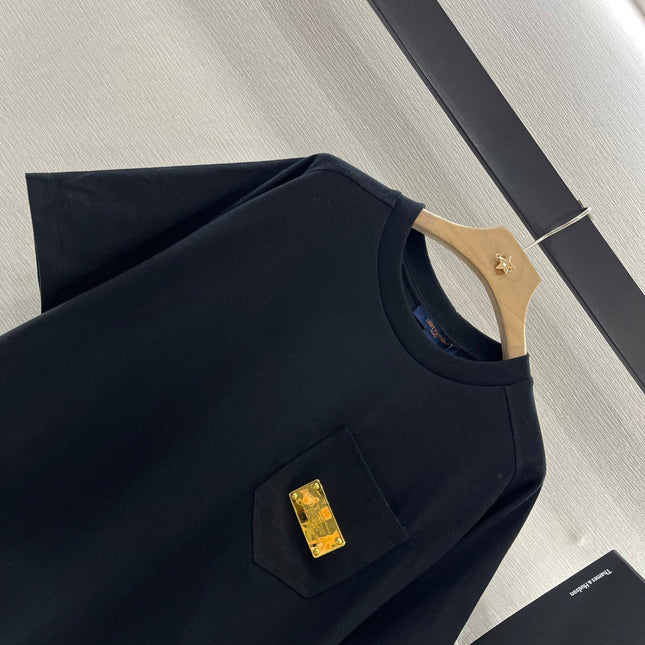 LV 25S T-SHIRT COTTON METALLIC LOGO 264989