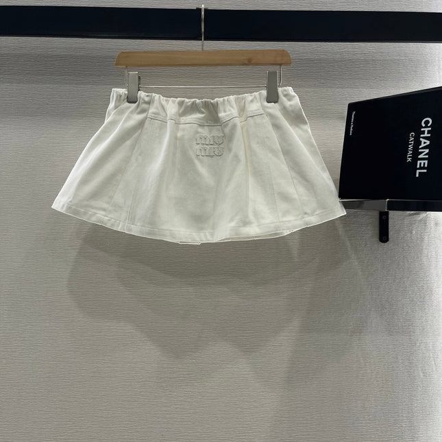 MIUMIU DENIM JACKET AND SKIRT SET 274647