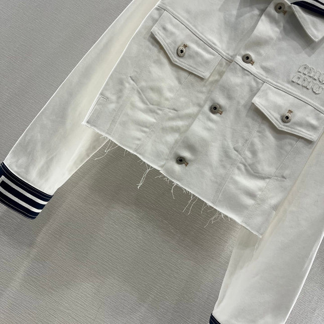 MIUMIU DENIM JACKET AND SKIRT SET 274647
