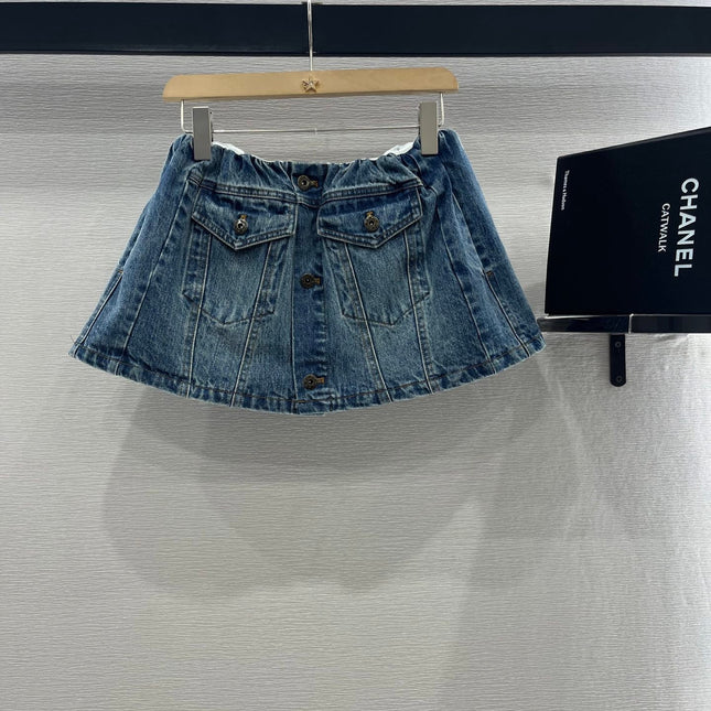 MIUMIU DENIM JACKET AND SKIRT SET 274644