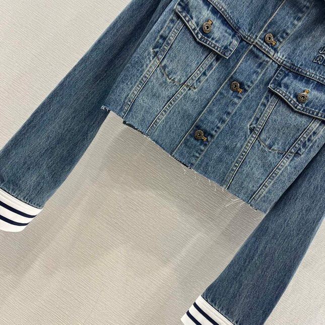 MIUMIU DENIM JACKET AND SKIRT SET 274644