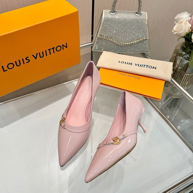 6AM HIGH HEELS 55 MM IN LIGHT PINK PATENT LAMBSKIN