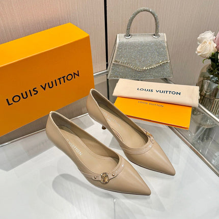 6AM HIGH HEELS 55 MM IN TAN BEIGE LAMBSKIN
