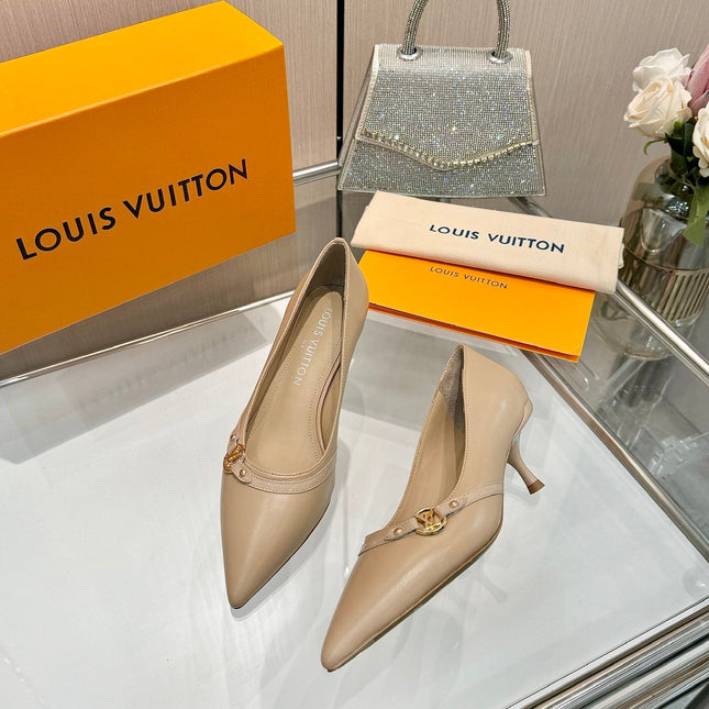 6AM HIGH HEELS 55 MM IN TAN BEIGE LAMBSKIN