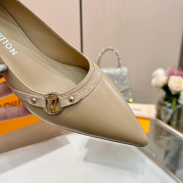 6AM HIGH HEELS 55 MM IN TAN BEIGE LAMBSKIN