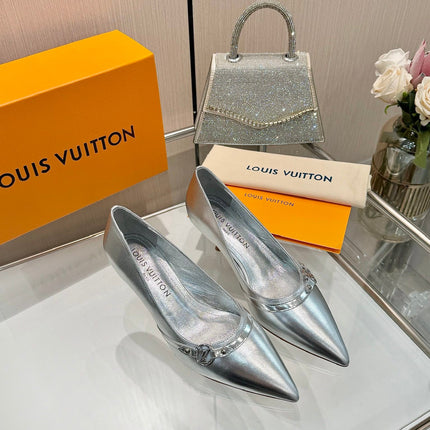 6AM HIGH HEELS 55 MM IN SILVER LAMBSKIN