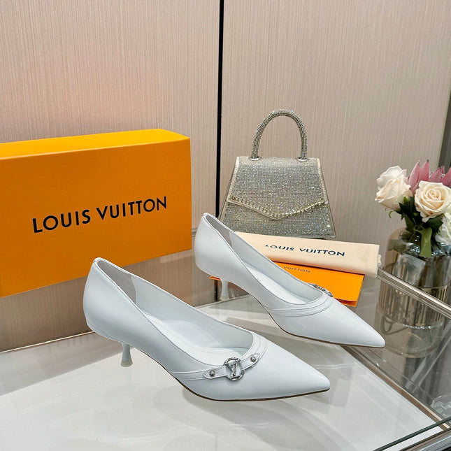 6AM HIGH HEELS 55 MM IN WHITE LAMBSKIN