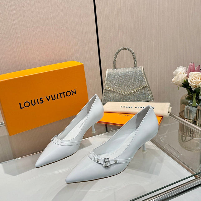 6AM HIGH HEELS 55 MM IN WHITE LAMBSKIN