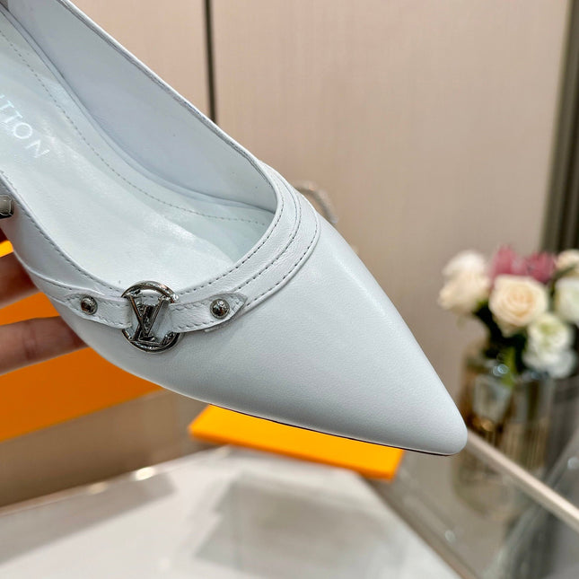 6AM HIGH HEELS 55 MM IN WHITE LAMBSKIN