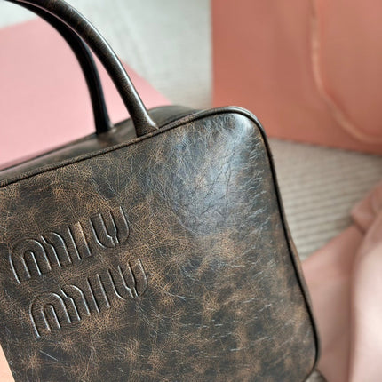 BEAU 34 BAG IN SAND/COFFEE CALFSKIN