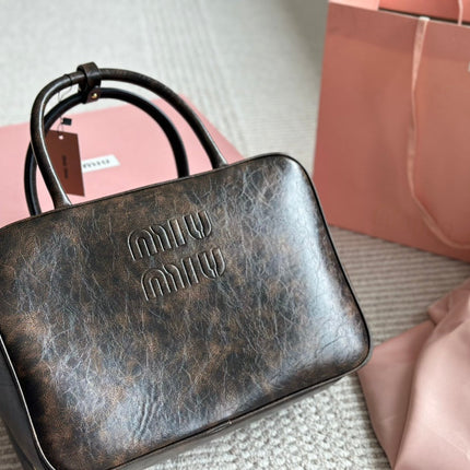 BEAU 34 BAG IN SAND/COFFEE CALFSKIN