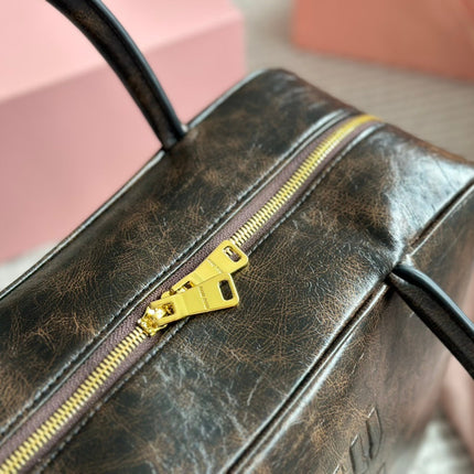 BEAU 34 BAG IN SAND/COFFEE CALFSKIN