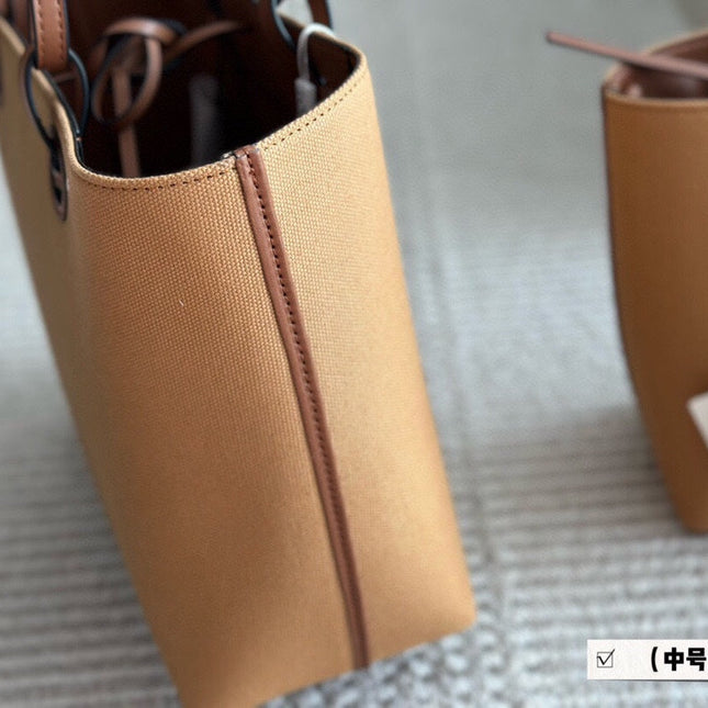 LOE MEDIUM 27 BAG IN CAMEL BROWN CANVAS