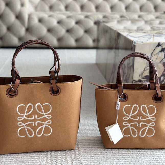 LOE MEDIUM 27 BAG IN CAMEL BROWN CANVAS