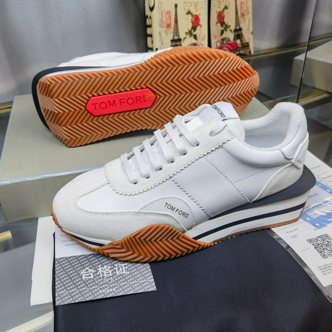 TOM FORD SNEAKERS IN WHITE SUEDE 432120