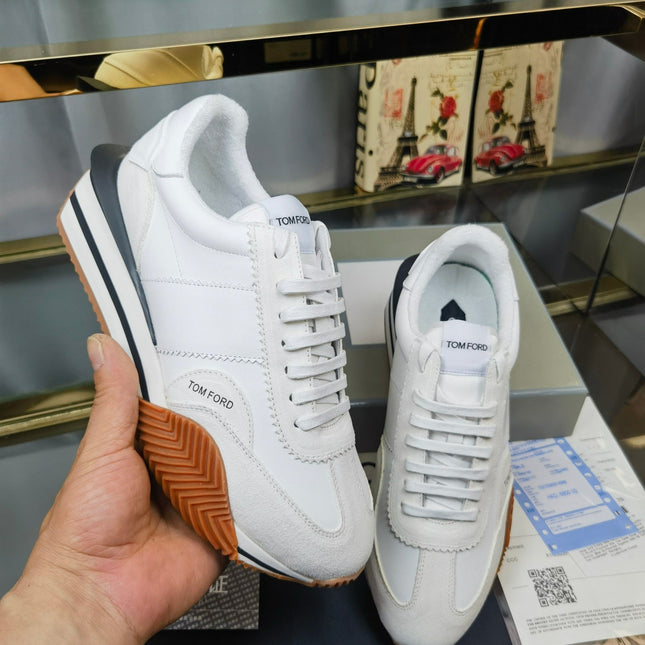 TOM FORD SNEAKERS IN WHITE SUEDE 432120