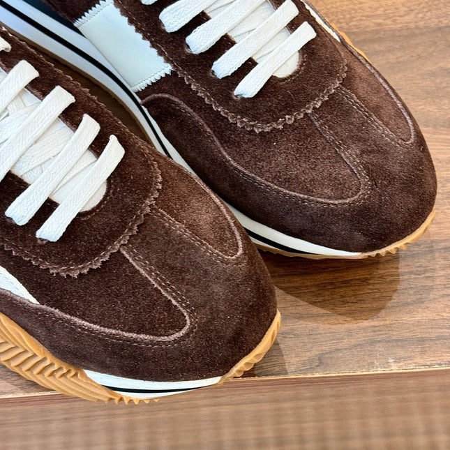TOM FORD SNEAKERS IN CHOCOLATE BROWN SUEDE 432166