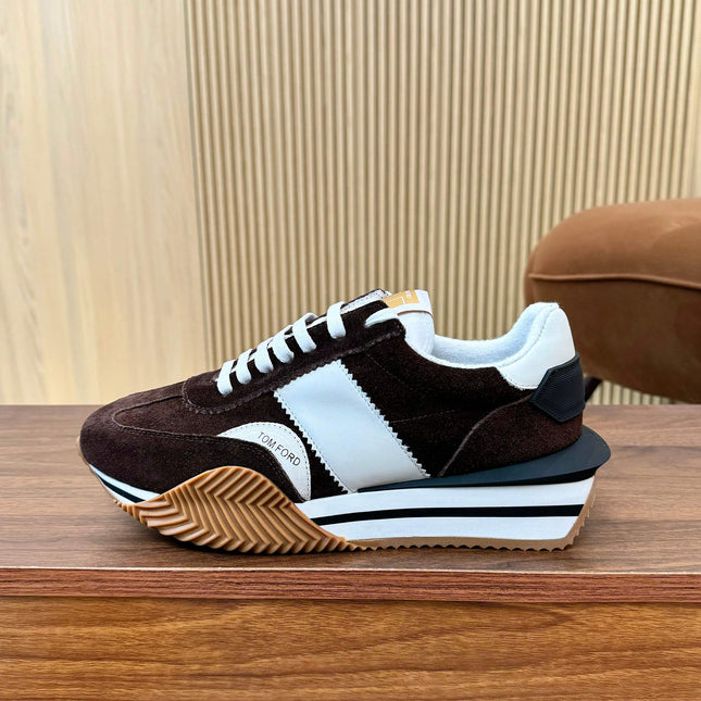 TOM FORD SNEAKERS IN CHOCOLATE BROWN SUEDE 432166