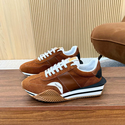 TOM FORD SNEAKERS IN TAN BROWN SUEDE 432168