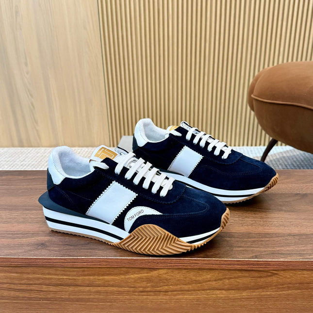 TOM FORD SNEAKERS IN NAVY BLUE SUEDE 432169