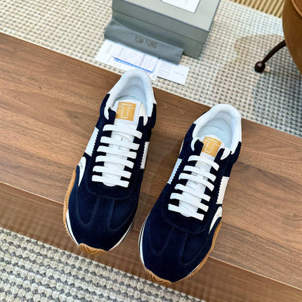 TOM FORD SNEAKERS IN NAVY BLUE SUEDE 432169