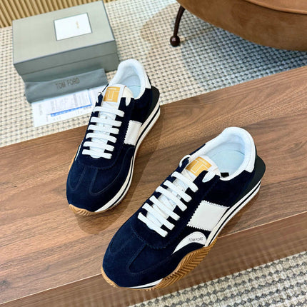 TOM FORD SNEAKERS IN NAVY BLUE SUEDE 432169
