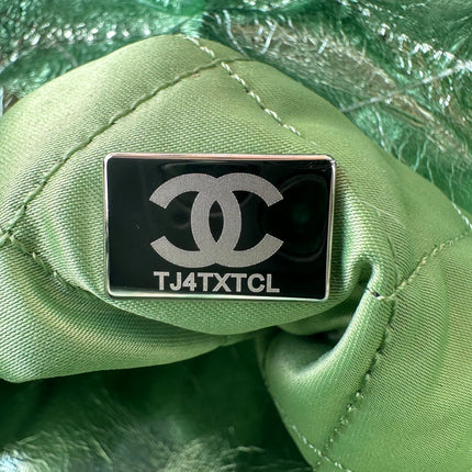 CC MINI 20 BAG IN SEA GREEN METALLIC LAMBSKIN